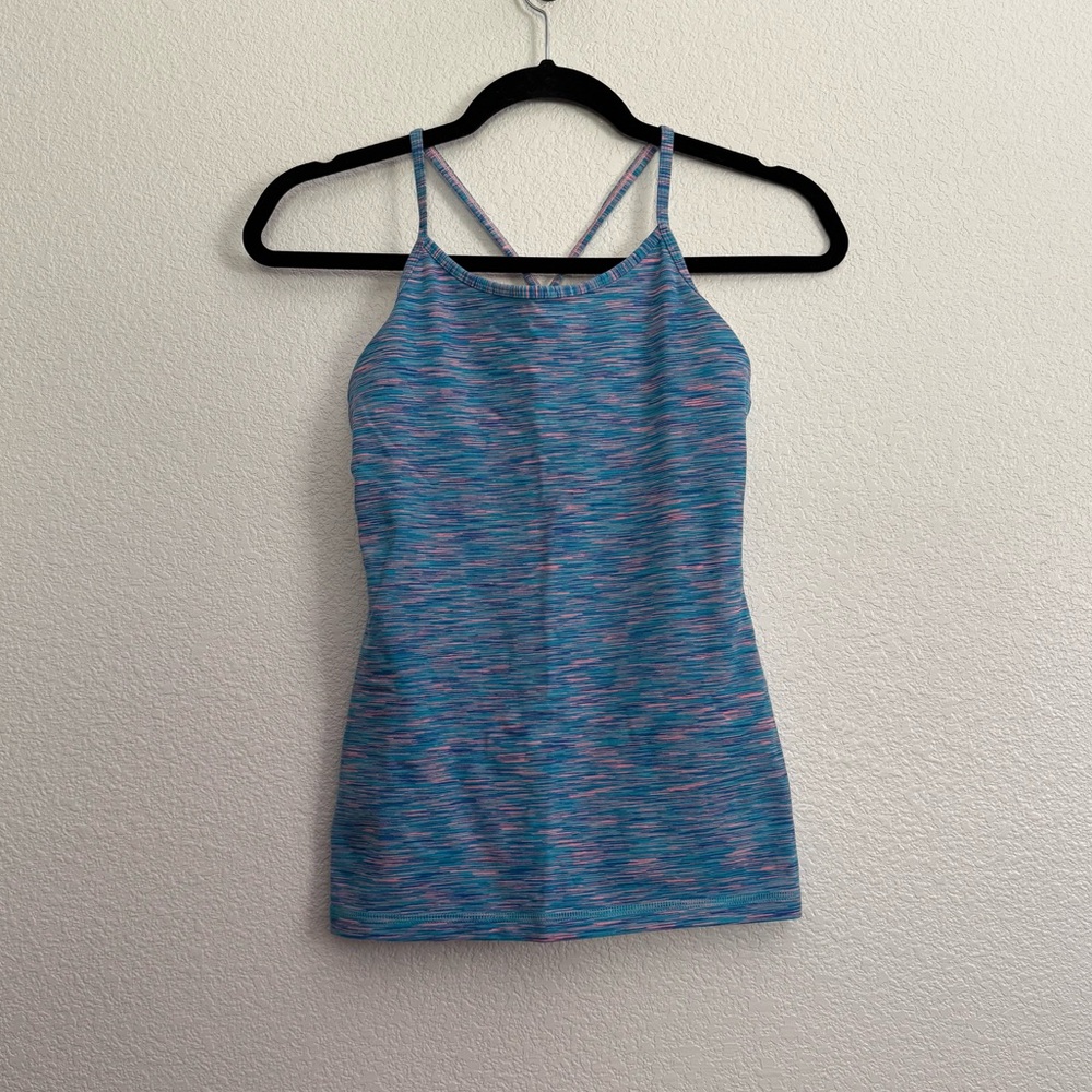 Ivivva Strappy Racerback Style Blue Heathered Tank Top 12